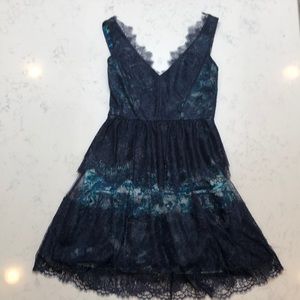 BCBG maxazria navy lace dress